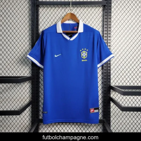 Retro 1997 Brazil Away Blue Jersey - Image 2