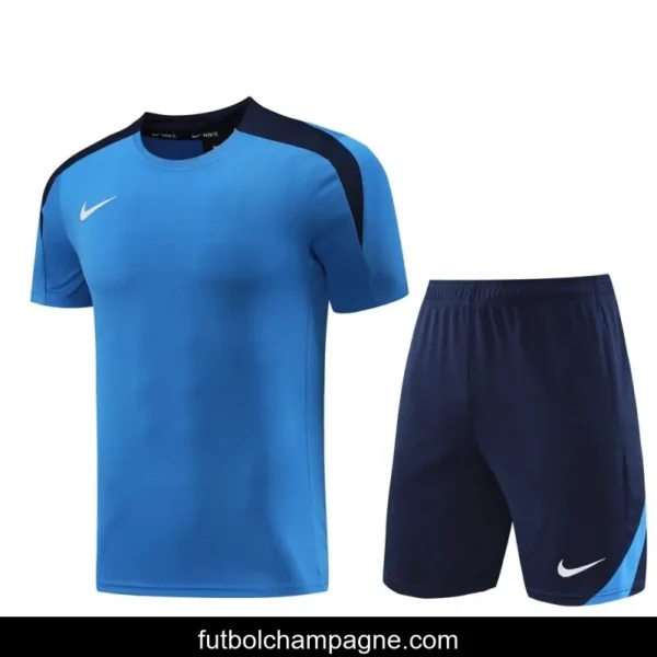 24_25 Nike Blue_Black Short Sleeve Jersey+Shorts - Image 2