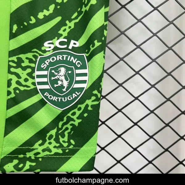 25_26 Kids Sporting Lisbon Goalkeeper Green Jersey - Image 2