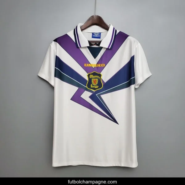Retro Scotland 94_96 White Soccer Jersey - Image 2