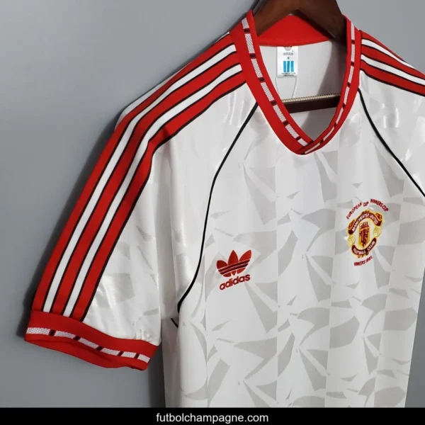 Retro 1991 Manchester United white Soccer Jersey - Image 2