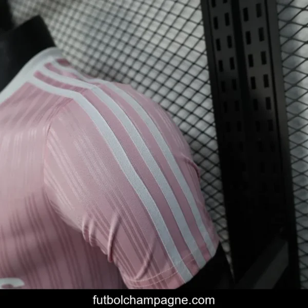 Player Version 2025 Adidas Light Pink Vertical Stripes Jersey - Image 2
