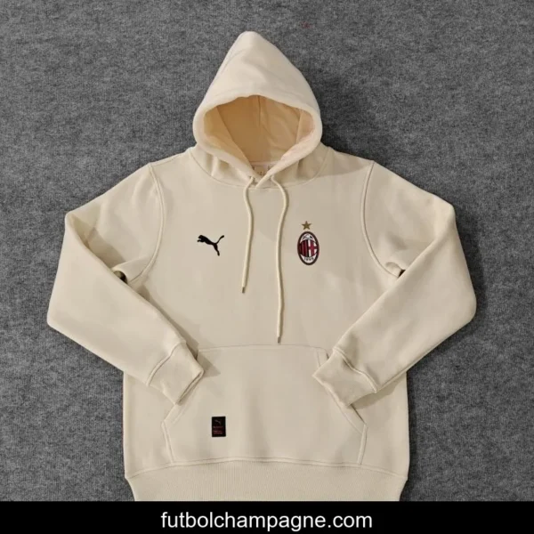 24_25 AC Milan Navy_Red_Black_Beige_Grey Hoodie WIth Black Badge - Image 2