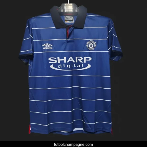Retro 99_00 Manchester United Third Blue Jersey - Image 2