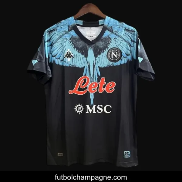 20_21 Kappa X Marcelo Burlon Napoli Black Jersey - Image 2