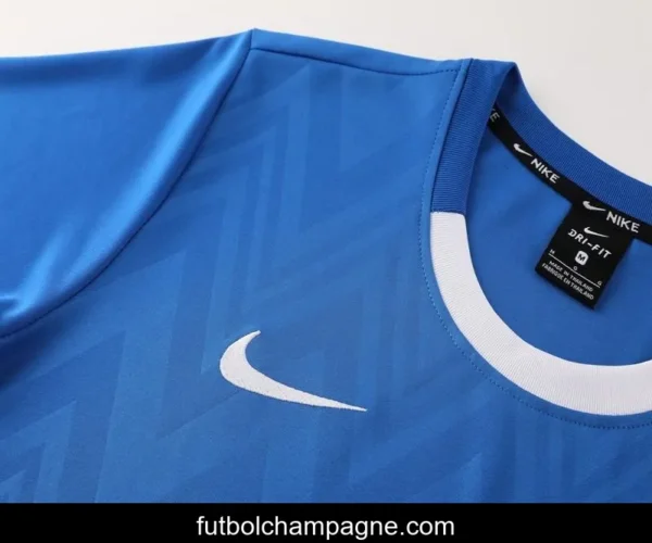 24_25 Nike Blue Short Sleeve Jersey+Shorts - Image 2