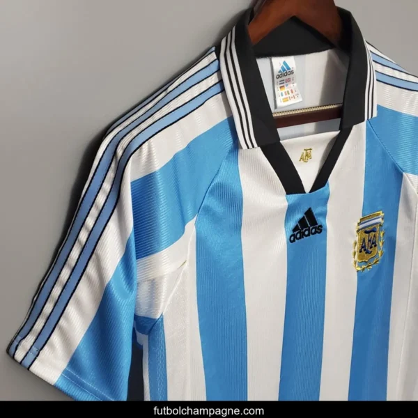 Retro Argentina 1998 home Soccer Jersey - Image 2