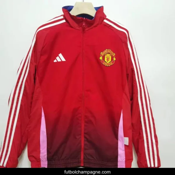 2024 Manchester Untied Black_Red Reversible Windbreaker - Image 3
