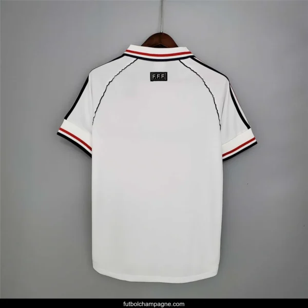 Retro 1998 France Away White Soccer Jersey - Image 3