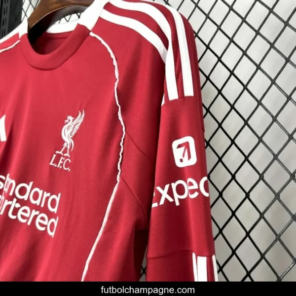 2025_26 Liverpool Home Long Sleeves Jersey - Image 3