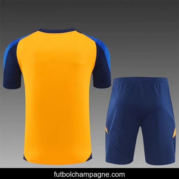 24_25 Juventus Orange_Navy Short Sleeve Jersey+Shorts - Image 3