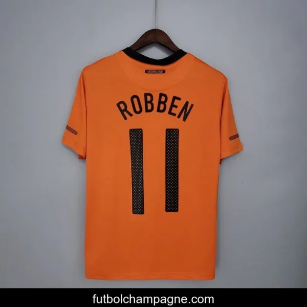 Retro Netherlands 2010 home Soccer Jersey - Image 2
