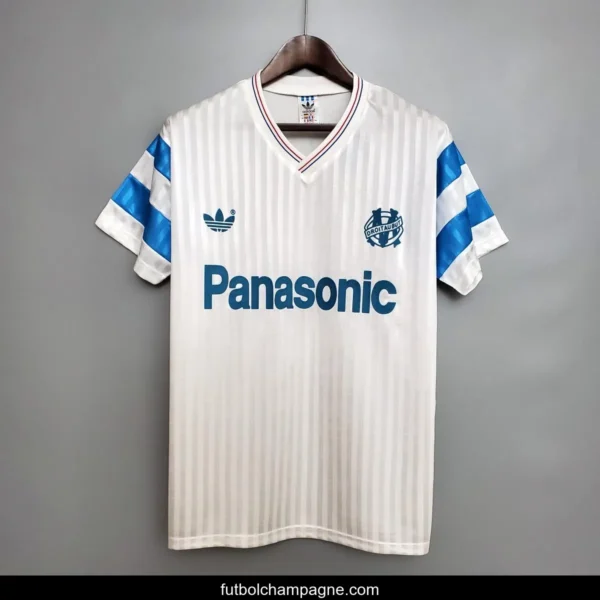 Retro Marseille 1990 home Soccer Jersey - Image 2