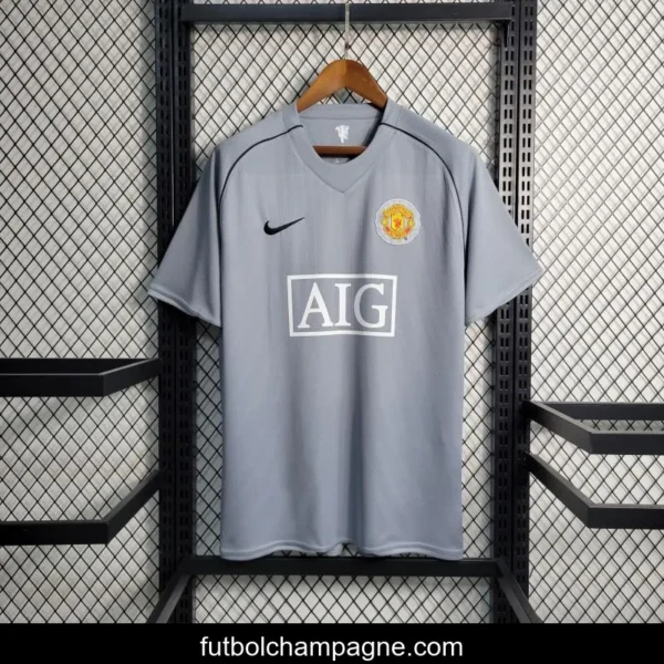 Retro 07-08 Manchester United Gray Goalkeeper Jersey - Image 3