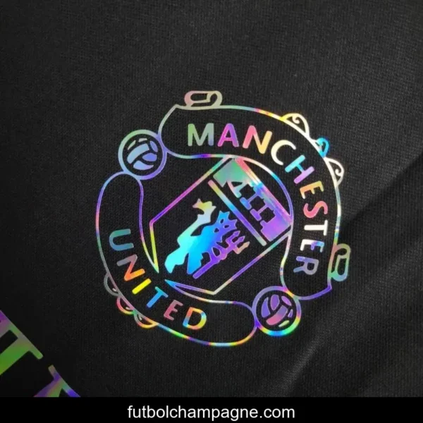 24_25 Manchester United x Balmain Black Training Jersey - Image 4