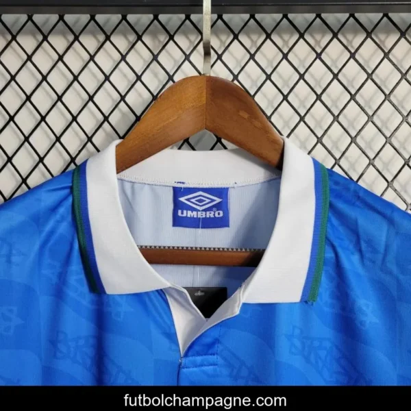 Retro 1992 Brazil Away Blue Jersey - Image 2