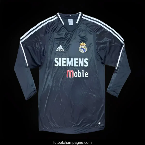 Retro 04_05 Real Madrid Third Black Long Sleeve Jersey - Image 2