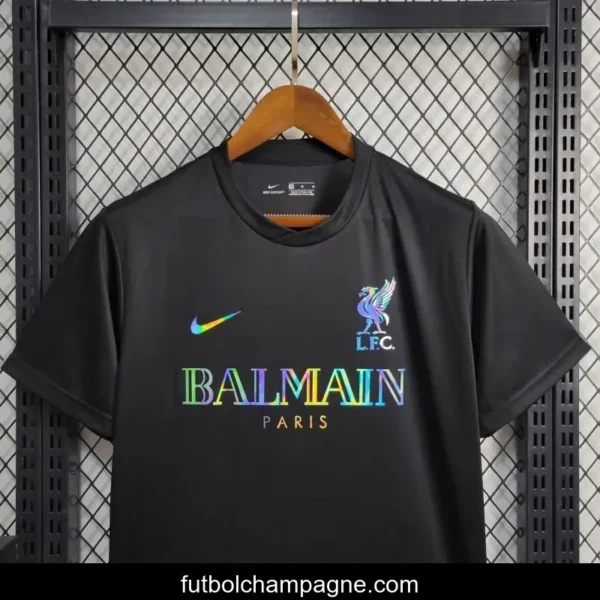 24_25 Liverpool x Balmain Black Training Jersey - Image 3
