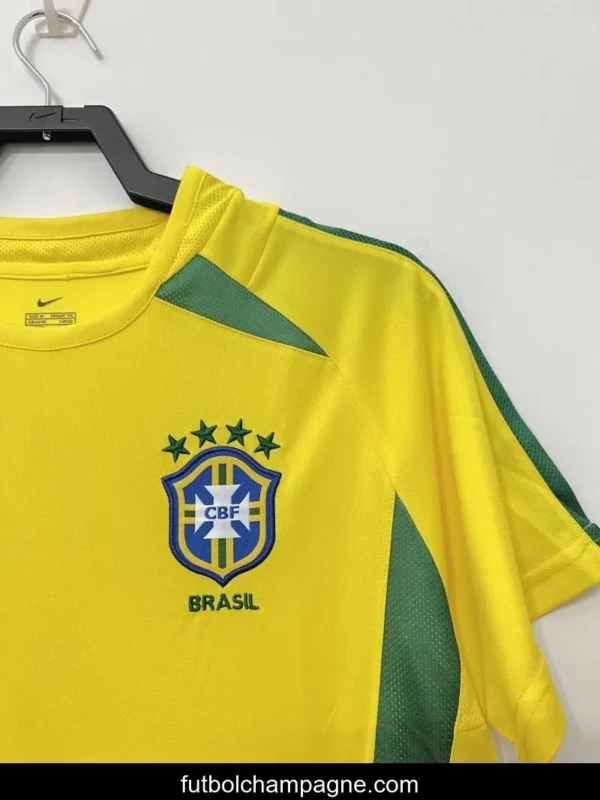 Retro 2002 Brazil Home Soccer Jersey - Image 2