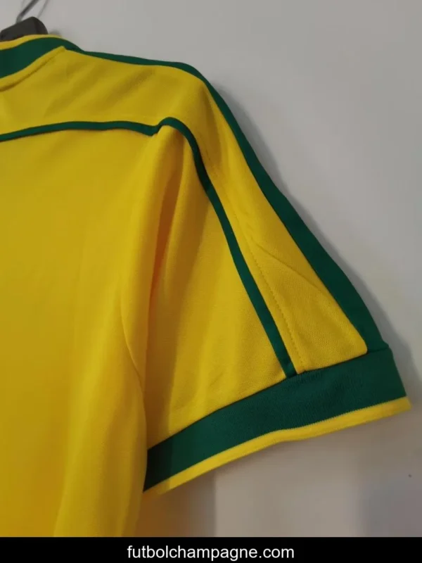 Retro 1998 Brazil Home Soccer Jersey - Image 2