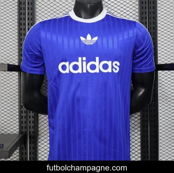 Player Version 2025 Adidas Blue with Striped Design Jersey - Image 2