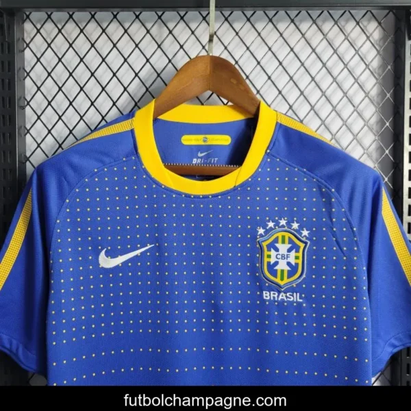 Retro 2010 Brazil Away Blue Jersey - Image 3