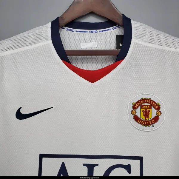 Retro Manchester United 08_09 League Edition away White Soccer Jersey - Image 3