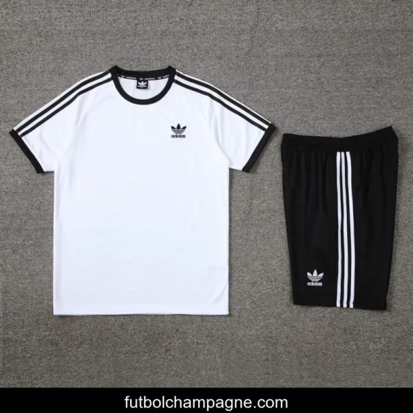 24_25 Adidas Original White Short Sleeve Jersey+Shorts - Image 5
