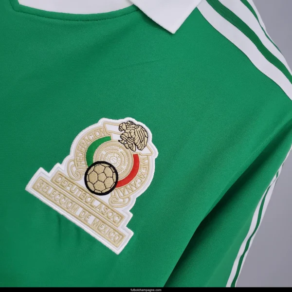 Retro Mexico 1986 home Soccer Jersey - Image 3