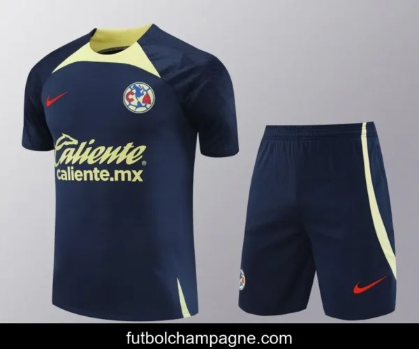 24_25 Club America Navy Short Sleeve Jeresy+Shorts - Image 3