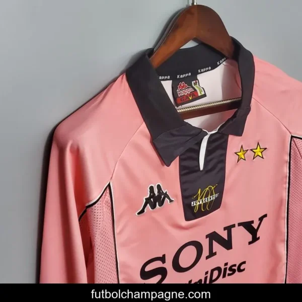 Retro 97_98 Juventus Away Pink Long Sleeve Jersey - Image 2