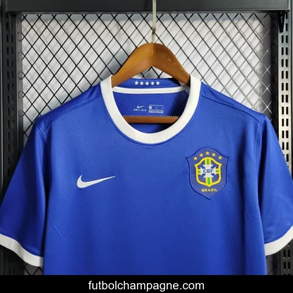 Retro 2006 Brazil Away Blue Jersey - Image 4