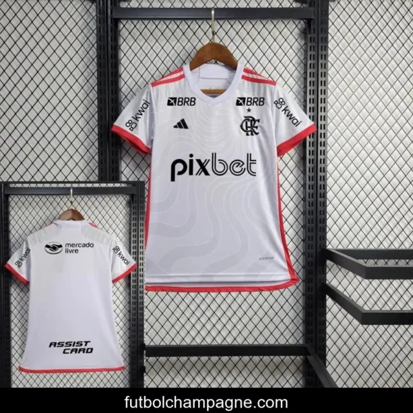 24_25 Women Flamengo Away Jersey + All Sponsors - Image 2