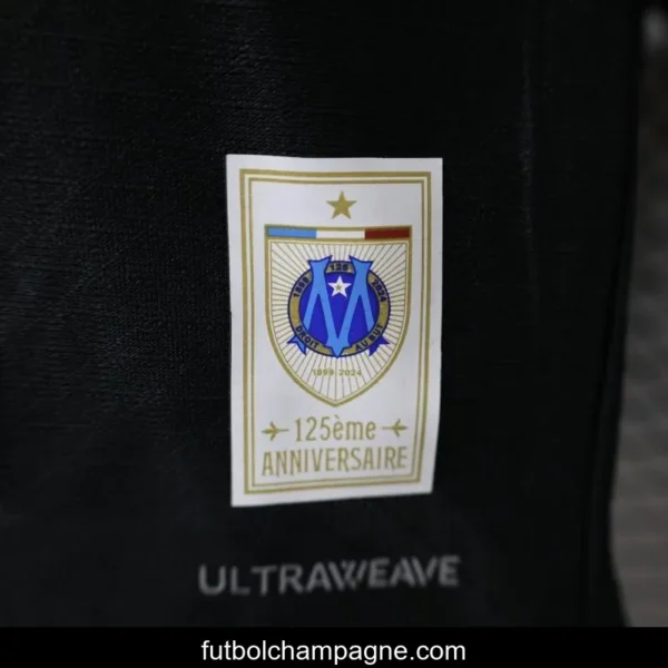 Player Version 24_25 Olympique Marseille Black 125th Goalkeeper Jersey - Image 2