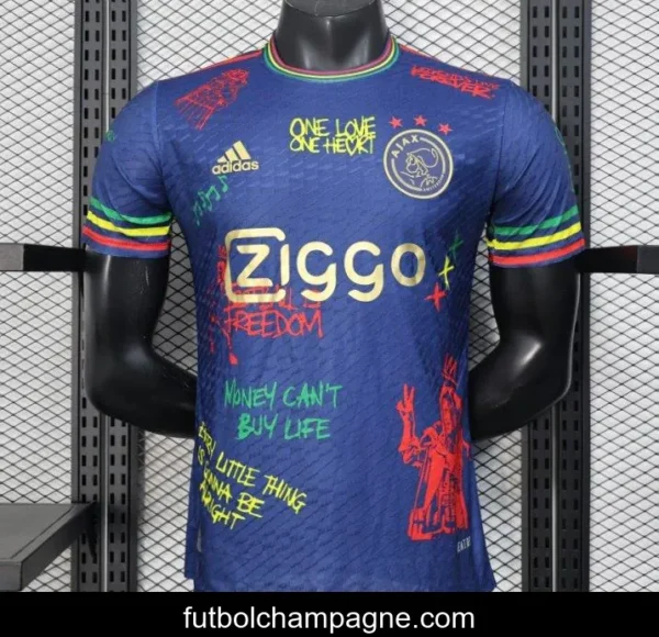 Player Version 25_26 JAjax Jersey with Bob Marley Tribute Design and Inspirational Quotes - Image 2