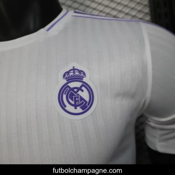Player Version 25_26 Real Madrid White with Purple Trim Jersey - Image 2