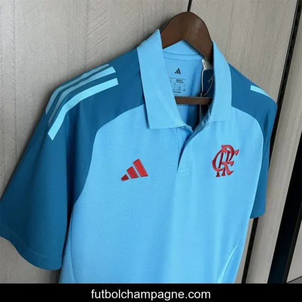 25_26 Flamengo Light Blue Polo Jersey S-XXXXL - Image 4
