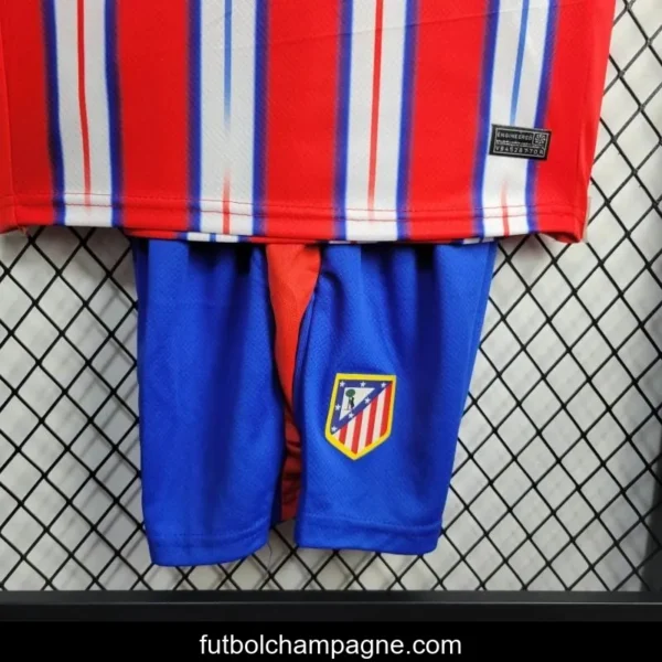 24_25 Kids Atletico Madrid Home 16-28 Jersey - Image 3