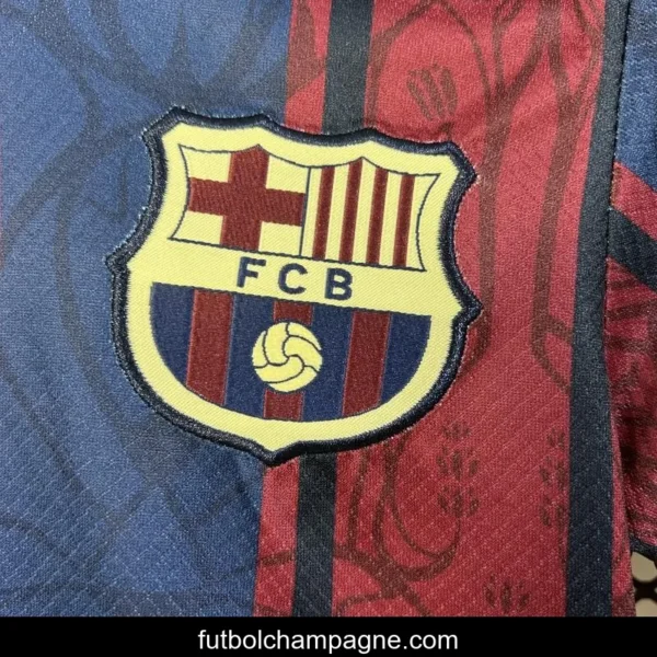 25_26 Kids Modernist FC Barcelona Polo Long Sleeve Jersey - Image 2