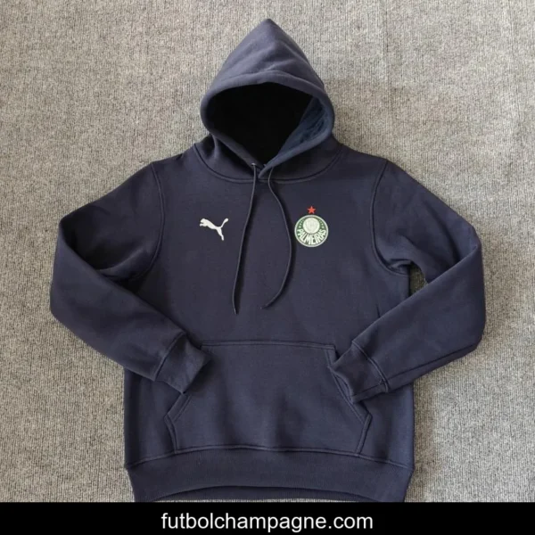 24_25 Palmeiras Navy_Red_Black_Beige_Grey Hoodie WIth Black Badge - Image 2