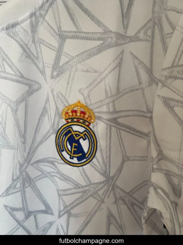 24_25 Real Madrid White Pre-Match Jersey - Image 3