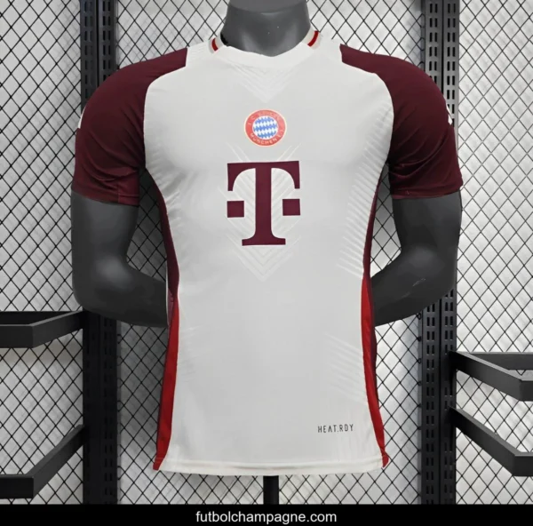 25_26 Player Version Bayern Munich Training White Wine Jersey - Image 2