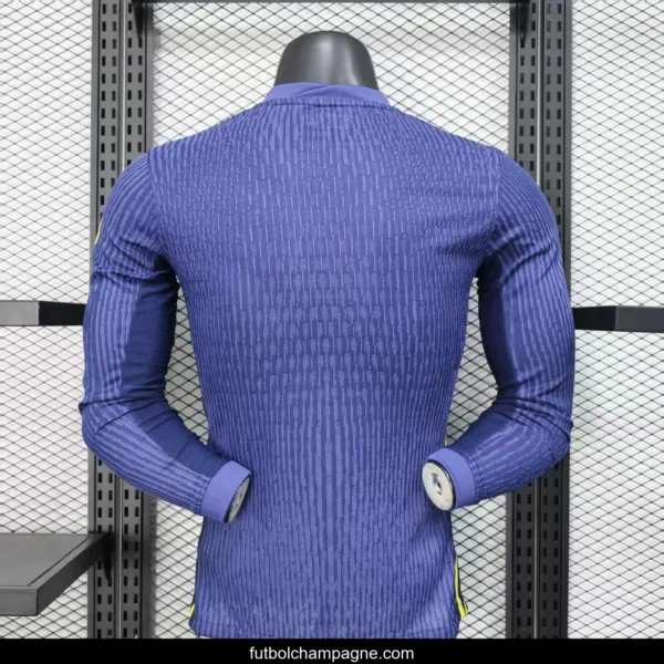Player Version 25_26 Atletico Madrid Away Blue Long Sleeve Jersey - Image 4