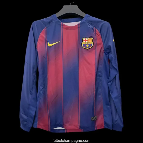 25_26 Barcelona Home Long Sleeve Jersey - Image 2