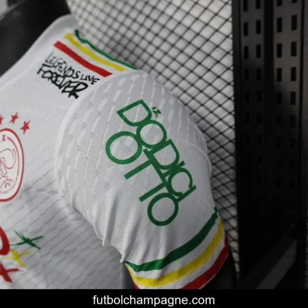 Player Version 25_26 Ajax White Jersey with Bob Marley Tribute Design - Image 3