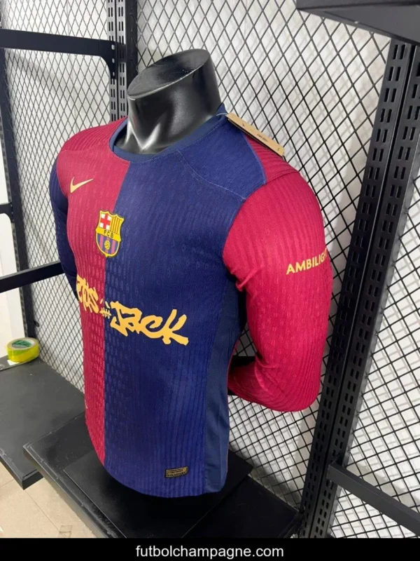Player Version 24_25 Barcelona x Travis Scott Home Long Sleeve Jersey - Image 3