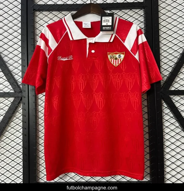 Retro 92_93 Sevilla FC Away Red Jersey - Image 3