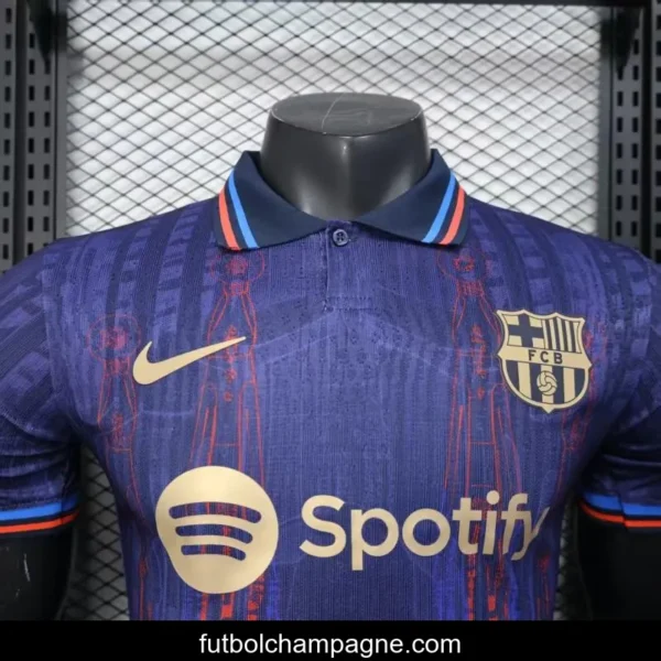 Player Version 25_26 FC Barcelona Purple with Red Streak Pattern Jersey - Image 3