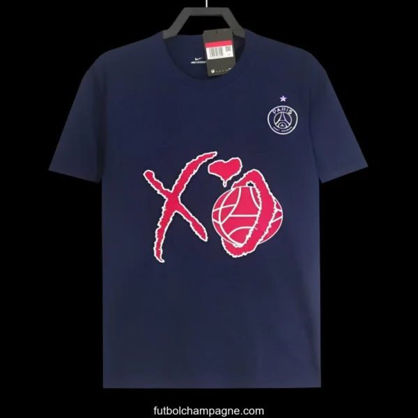 25_26 PSG x OX Navy Cotton T-Shirt - Image 2
