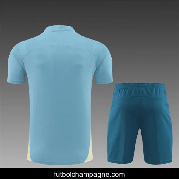 24_25 Olympique Marseille Blue Short Sleeve Jersey+Shorts - Image 4